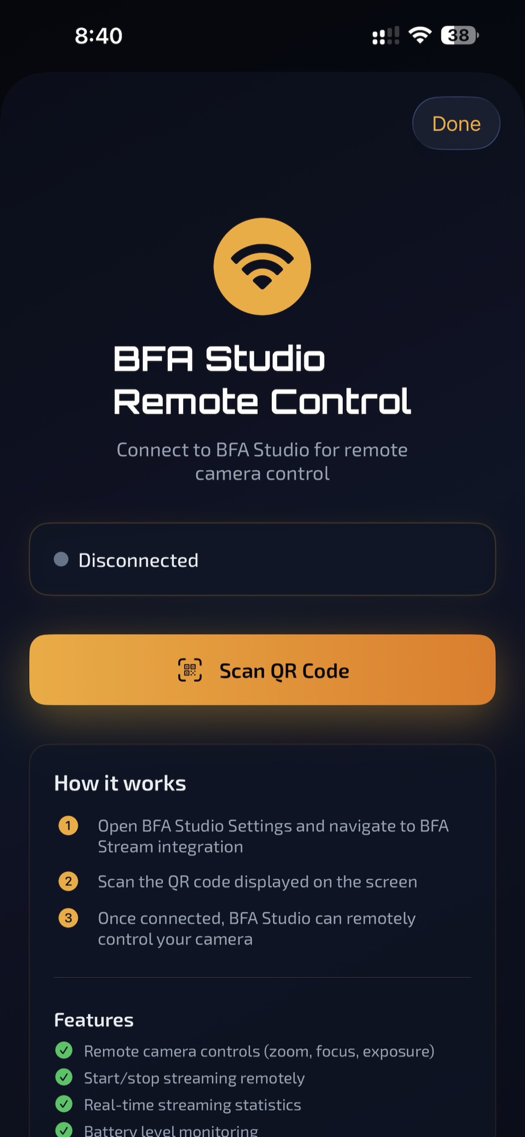 Home — SRT streaming ready at 1080p60